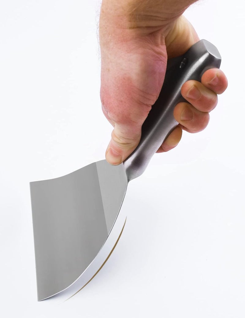 Rolling Dog 6 inch Putty Knife - 420 Stainless Steel Spackle Knife Drywall Knife One Piece Mirror Polished Blade for Scraping Paint, Taping - Image 4